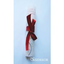 Pausz esküvői meghívó egyszerű masnival