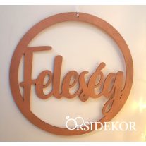 Feleség fa dekoráció esküvőre