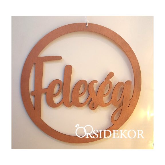 Feleség fa dekoráció esküvőre