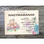 A LEGJOBB NAGYMAMÁNAK Ajándék tábla - fekvő