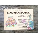 A LEGJOBB NAGYMAMÁNAK Ajándék tábla - fekvő