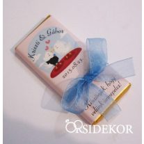 Köszönetajándék csoki masnival átkötve