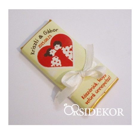 Köszönetajándék csoki masnival átkötve Köszönetajándék csoki masnival átkötve