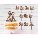 Évszámos kutyás tortadísz 