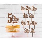 Unikornis tortadísz Évszámos 