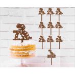 Dinoszaruszos tortadísz Évszámos 