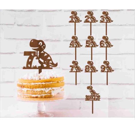 Dinoszaruszos tortadísz Évszámos 