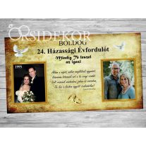 AKKOR ÉS MOST Házassági évforduló tábla