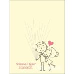 Figurás esküvői vendégkönyv, ujjlenyomatfa Figurás esküvői vendégkönyv, ujjlenyomatfa