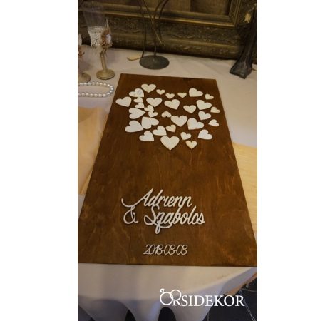 KREATÍV VENDÉGKÖNYV TÁBLA nevesítve, szívekkel és lufikkal KREATÍV VENDÉGKÖNYV TÁBLA nevesítve, szívekkel és lufikkal