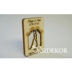 Jegyespár 3D hűtőmágnes fából Jegyespár 3D hűtőmágnes fából