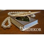 Egyedi fa gyűrűtartó doboz, lézeres szív kivágással