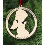 Angyalkás neves karácsonyfadísz