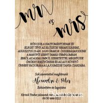 Pausz esküvői meghívó faerezetes mintával
