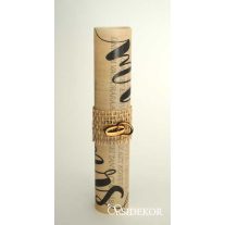 Pausz esküvői meghívó faerezetes mintával