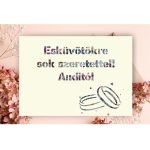 Nászajándék pénzátadó képkeret esküvőre gyűrűs