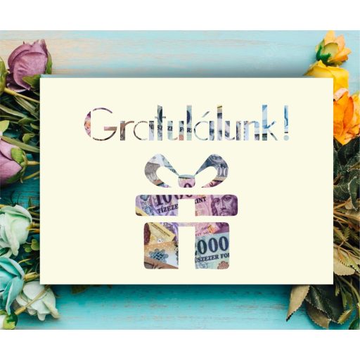 Nászajándék pénzátadó képkeret esküvőre