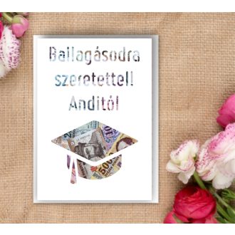 Ballagási ajándék pénzátadó képkeret 