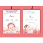 Babaköszöntő, baba születési tábla, kislány Babaköszöntő, baba születési tábla, kislány