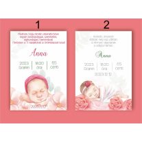 Babaköszöntő, baba születési tábla, kislány