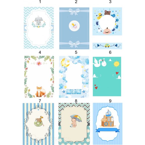 Babaköszöntő több minta, baba születési tábla, falikép