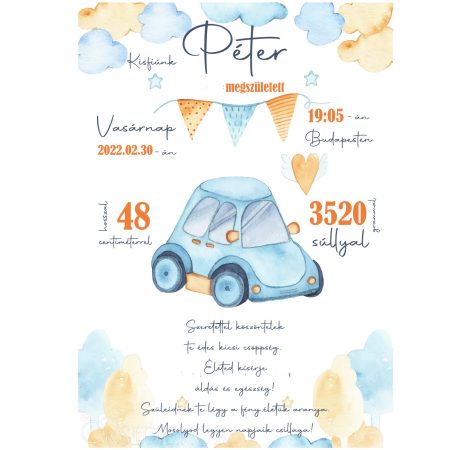 Babaköszöntő, baba születési tábla, falikép Babaköszöntő, baba születési tábla, falikép