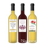 Esküvői boros címke