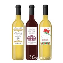 Esküvői boros címke