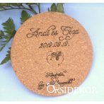 Köszönetajándék parafa - poháralátét