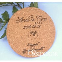 Köszönetajándék parafa - poháralátét