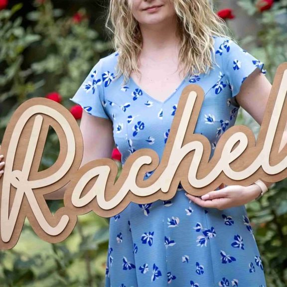 Személyre Szabott Ajtótábla - Elegáns Kézírás, Egyedi Név