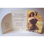 Fényképes esküvői meghívó szalaggal