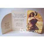 Fényképes esküvői meghívó szalaggal