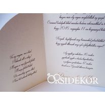 Fényképes esküvői meghívó szalaggal