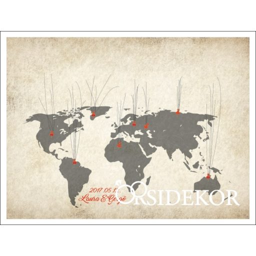 Nagy utazók térképe ujjlenyomatfa