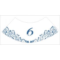 Borospohár lámpaernyő és asztalszám 2 az 1-ben