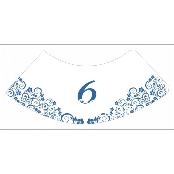 Borospohár lámpaernyő és asztalszám 2 az 1-ben