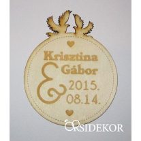 Köszönetajándék fából - poháralátét