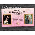 AKKOR ÉS MOST RÓZSASZÍN Házassági évforduló tábla