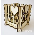 Love feliratú mécsestartó
