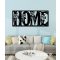 Virágos Home falikép fából