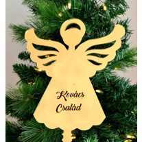 Karácsonyfa csúcsdísz megszemélyesítve angyalkás