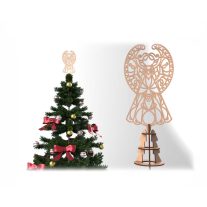 Karácsonyfa csúcsdísz angyalkás 