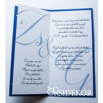 Áttört indamintás esküvői meghívó