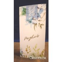 Esküvői meghívó színes virágokkal