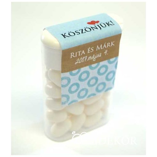 Köszönetajándék tic-tac matricával