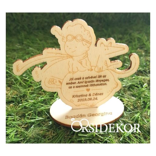 Kis herceg köszönetajándék és ültetőkártya 2 az 1-ben