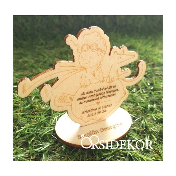 Kis herceg köszönetajándék és ültetőkártya 2 az 1-ben