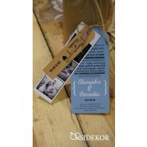 Egyedi formájú esküvői meghívó fényképes