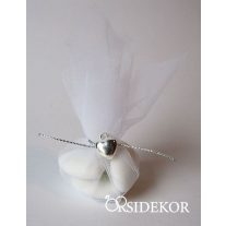 Tüll batyu cukrozott mandulával, csokiszívvel